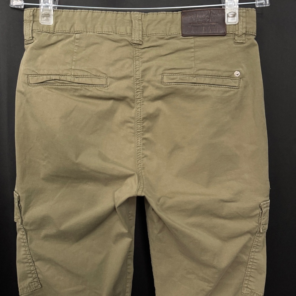MAC Collection Men’s 29×27 Cargo Pants Green Khaki Utility Pockets Tapered Fit - Picture 4 of 9